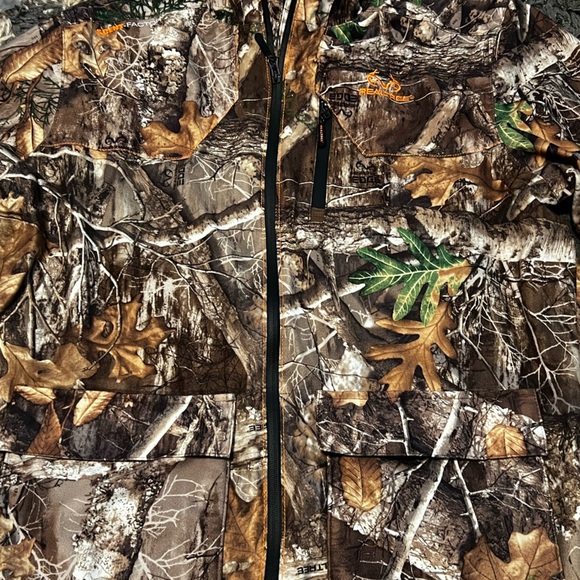 RealTree Scent Factor Camo Mens Large Full Zip Jacket - Picture 3 of 14